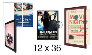 12x36 Frames | All Styles of 12x36 Poster Frames and Poster Displays