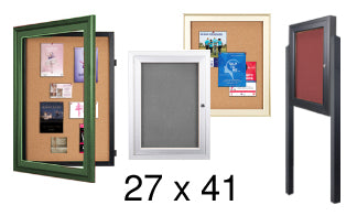27x41 Outdoor Bulletin Boards and Indoor Cork Boards