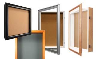 Swing-Open Shadowbox Display Cases with Cork Board | 26+ Sizes & 10+ Depths