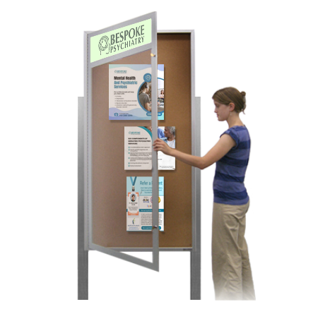 36x72 Extra Large Outdoor Bulletin Board w Header & Posts Ships Free ...