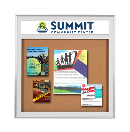36 x 36 SwingFrame Metal Framed Designer Bulletin Boards w Personalized Header