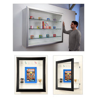 SUPER WIDE FACE SHADOW BOX 22 x 28 WITH SHELVES (7" DEEP) | WALL MOUNT