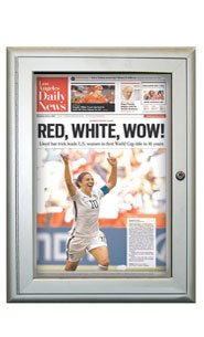 19x28 Restroom Bulletin Board Display Case + Safe Radius Edge Corners ...