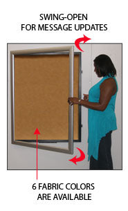 Extra Large 36 x 48 Super Wide-Face Enclosed Bulletin Cork Board ...