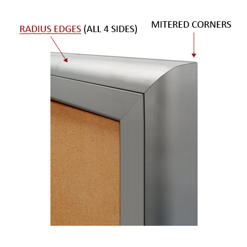 Extra Large Indoor 48 x 72 Enclosed Bulletin Board Swing Cases (Radius ...