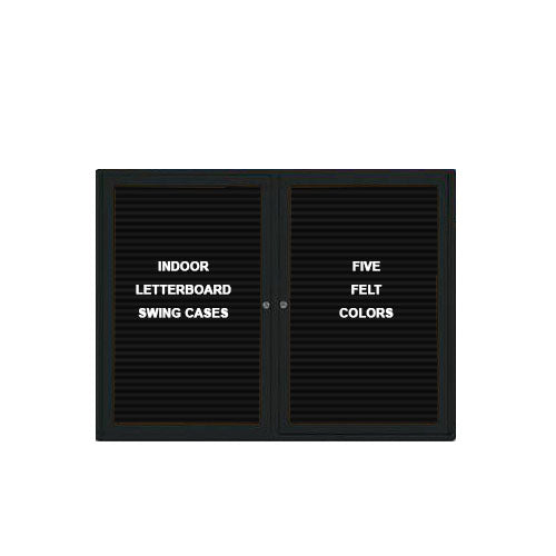 Indoor Enclosed Letter Boards with Rounded Corners (Multiple Doors)
