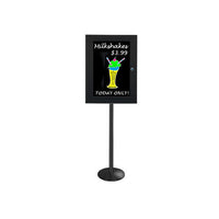Outdoor Enclosed Dry Erase Swing Stand with Gloss Black Board