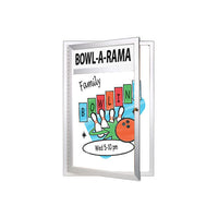 Extra Large Indoor Dry Erase Marker Board SwingCases with Radius Edge and LED Light  | Gloss White Board Magnetic Porcelain Steel 15+ Sizes