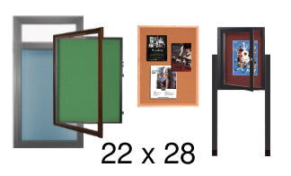 22x28 Outdoor Bulletin Boards and Indoor Cork Boards