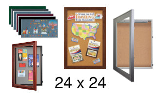 24x24 Framed Bulletin Boards