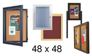 48x48 Enclosed Cork Boards