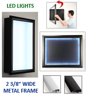 LED Lighted - Designer Display Cases (Super Wide Face) | + 26 Sizes | 8+ Depths
