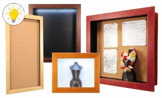 LED Lighted - Designer Shadow Boxes & Display Cases (Wide Wood)