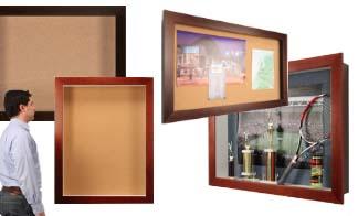 Elevate Your Space with Wood Framed Large Open Wall Cork Board Shadow ...