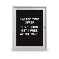 Outdoor Enclosed Letter Boards + Single Door Locking Message Board with Radius Edge Corners 10+ Sizes and Custom Sizes