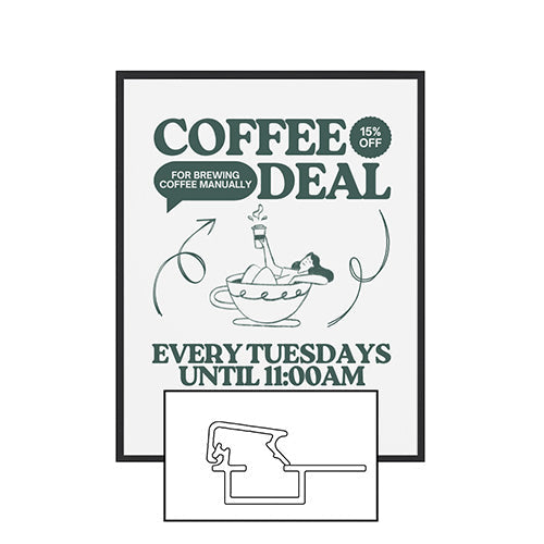 MINI 9x12 Poster Snap Frames (.60" Wide Frame Profile)