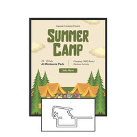 Budget-Friendly MINI 24x24 Poster Snap Frame with Slim .60" Wide Metal Frame Profile - Snap Open, Quick Change