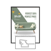 MINI 16x24 Poster Snap Frames (.60" Wide Frame Profile)