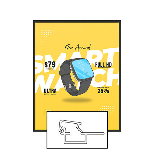 MINI 27x40 Poster Snap Frames (.60" Wide Frame Profile)