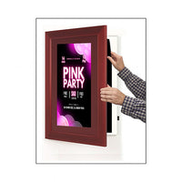 Wood 362 Poster Display SwingFrames 24x48 with Matboard