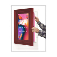 Wood 362 Poster Display SwingFrames 17x22 with Matboard