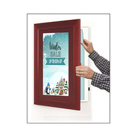Wood 362 Poster Display SwingFrames 18x18 with Matboard