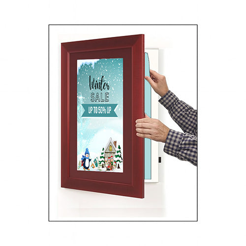 Wood 362 Poster Display SwingFrames 18x18 with Matboard