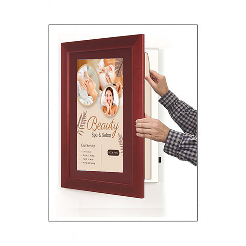 Wood Frame #362 Poster Display SwingFrames with Matboard Border, Swing Open, Quick Change Poster Frame in 45+ Sizes + Custom Sizes SwingFrame Manufacturing