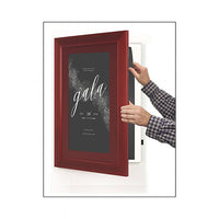 SwingFrame Wood #362 Poster Display Frame 36x48 with Matboard, Quick Change, Swing Open Frame
