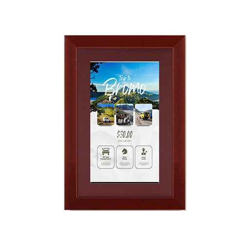 Wood 362 Poster Display SwingFrames 24x24 with Matboard
