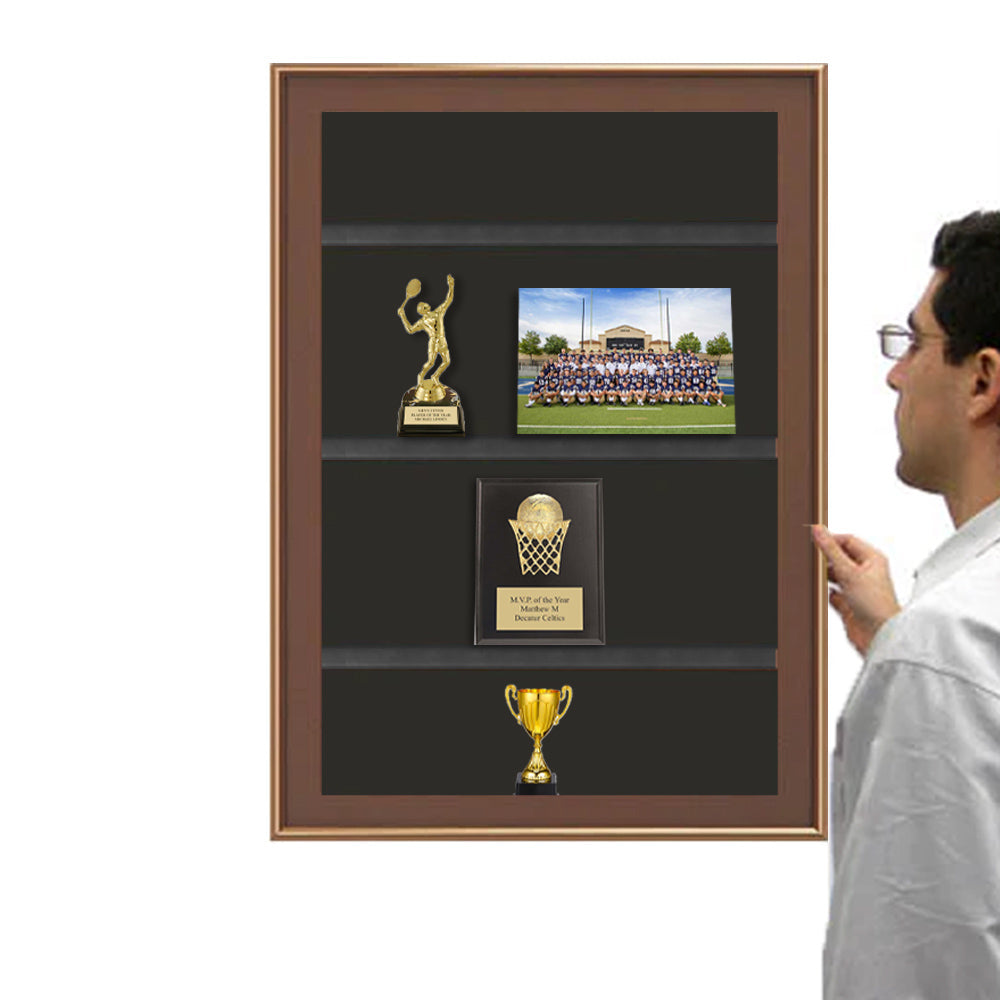 Show Case Photo Frame SwingFrame Designer Framed Display Case with Shelves 4