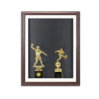 SwingFrame Designer Wood Framed Oak Wall Display Case 3-inch Deep in 12 Sizes + Custom Sizes