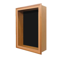 SwingFrame Designer Wood Display Case 6" Deep Interior | Wall Mount Single Door Cabinet 25+ Sizes