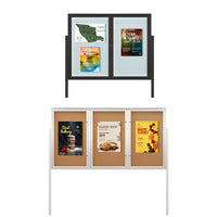 Free-Standing EXTREME WeatherPlus™ Enclosed Outdoor Poster Cases | Available in 4 Frame Finishes