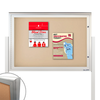 EXTREME WeatherPlus Radius Edge Outdoor Enclosed Poster Case Stand | Shown In Landscape Orientation