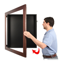SwingFrame Designer WIDE WOOD Framed Shadow Box 3-Inch Deep Wall Display Case in 12 Sizes