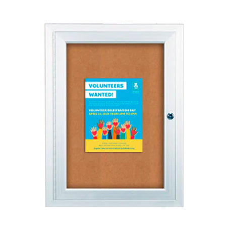 Outdoor Enclosed Bulletin Boards 19 x 31 with Single Hinged Door