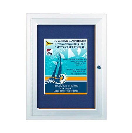 24x36 Outdoor Enclosed Cork Bulletin Board Display Case with Single Door Metal Cabinet