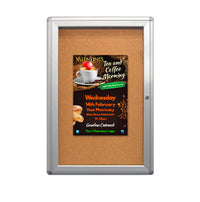27 x 40 Indoor Enclosed Bulletin Board with Rounded Corners (Single Door)