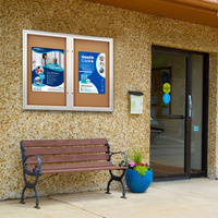 EXTREME WeatherPlus™ Radius Edge Enclosed Outdoor Bulletin Boards | Showcase Your Posters