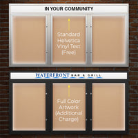 Personalized Header Printing Available: Choose either a FREE Black Helvetica Vinyl Type, or upload your own custom Full-Color Artwork at additional cost.