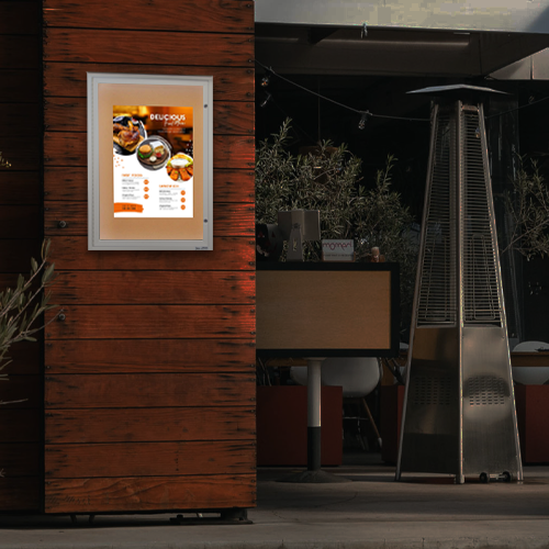 Extreme WeatherPlus Radius Edge Outdoor Bulletin Board Display Case with LED Lighting | Brighten Up Your Display at Night