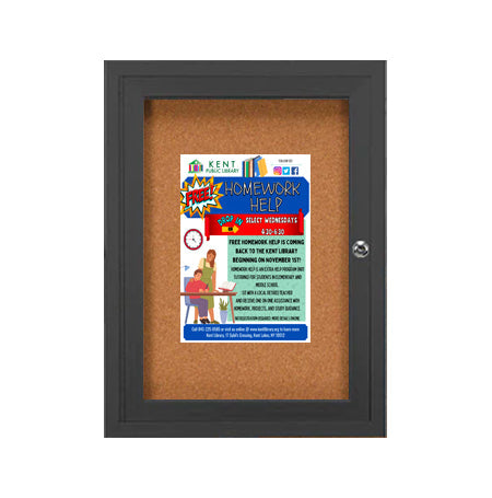 Indoor Enclosed Bulletin Boards 8.5 x 11 (Single Door)