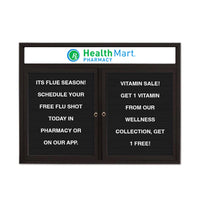 Indoor Enclosed Letter Boards with Header 2 and 3 Door Models