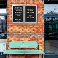 EXTREME WeatherPLUS Radius Edge Multi-Door Outdoor Enclosed Letter Boards | Shown in Satin Silver finish with 2 Locking Doors