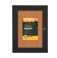 Outdoor Enclosed Poster 11 x 14 with Bulletin Board | SwingCase Metal Cabinet with Single Door