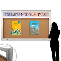 EXTREME WeatherPLUS™ XL Radius Edge Outdoor Enclosed Poster Case with Personalized Message Header | Single Door, 15+ Sizes (shown in Landscape orientation)