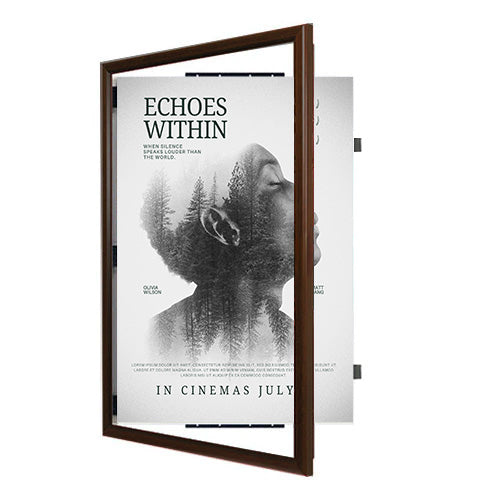 27x39 Wood Frame (353) Poster Display SwingFrames
