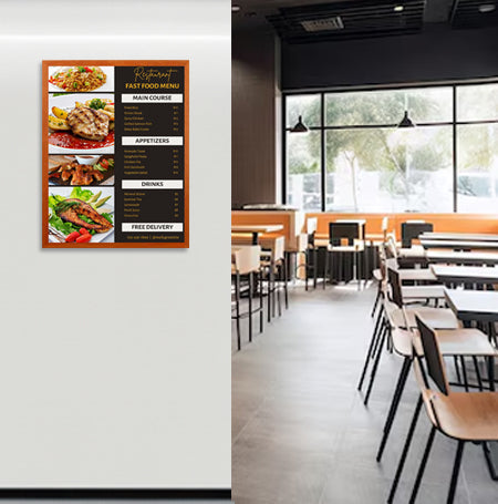 SwingFrame, Wood Frame Quick Change Restaurant Menu Frames ...