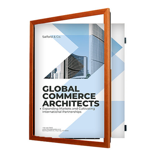 SwingFrame 8x10 Poster Frame with #361 Wood Profile | Swing Open, Quick Change